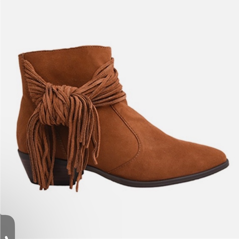 new! SCHUTZ | Fringe Suede Leather Euzabia Booties. US 10B